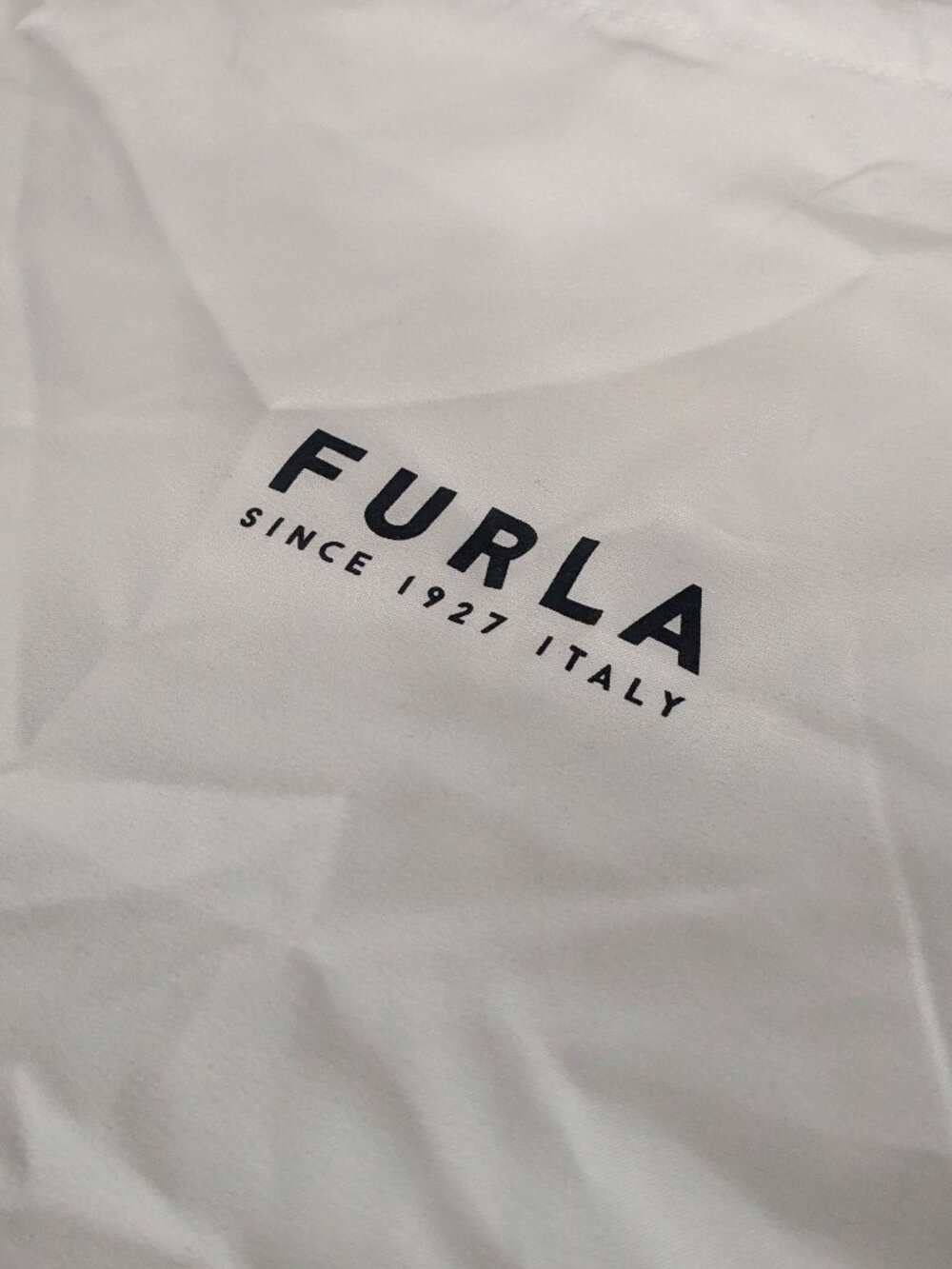 Furla Dust Bags White Satin Interior Drawstring Protector Medium Size Available - Picture 2 of 8